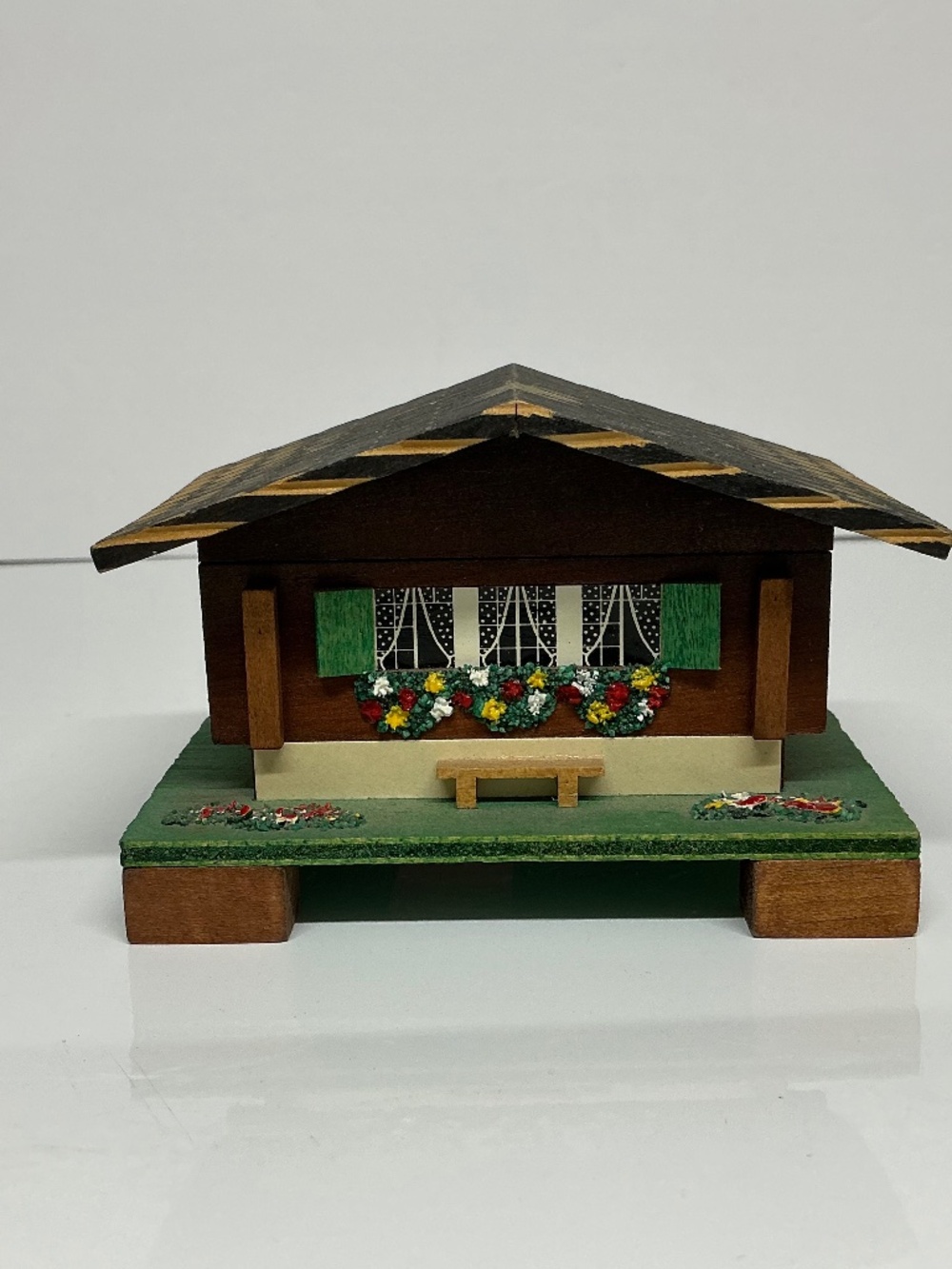 Wooden Swiss Chalet Music Box